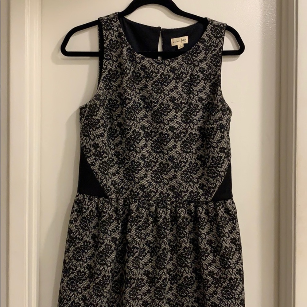 Black and Gray Floral Dress